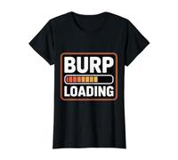 Burp Loading Comedia de Comedor de Comida Llena - Camiseta gráfica económica, Mujer, Negro, XL