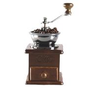 Burr Coffee Grinder - Retro Hand Crank Coffee Bean Mill, Mini Cast Iron Antique Style Grinder with Wooden Drawer | Manual Coffe Milling Device, Vintage Home Tool, Kitchen Coffe Equipment