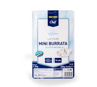 Burrata M. Chef - Ahumada, Mini, Clásica y en Hoja | Cremosa y Deliciosa | Ideal para Ensaladas y Aperitivos Gourmet (REFRIGERADO) (1 ENVASE, Burrata 50 g contiene 10 unidades (total 500 g))