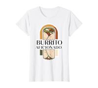 Burrito Aficionado Amante Experto Especialista Chef Mexicano Diversión Camiseta gráfica económica, Mujer, Blanco, M