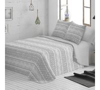 Burrito Blanco | Colcha boutí 520, Gris | para Cama de 135 cm (+ Medidas Disponibles) | Colchas Juveniles 135 | Cama Doble 135