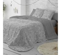 Burrito Blanco | Colcha edredón Invierno con Borreguillo, 428 Gris | para Cama de 105 cm (+ Medidas Disponibles) | Edredones Invierno 105 | Cama indivual 105