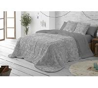 Burrito Blanco | Colcha edredón Invierno con Borreguillo, 428 Gris | para Cama de 150, 160 cm (+ Medidas Disponibles) | Edredones Invierno 150 | Cama Doble 150