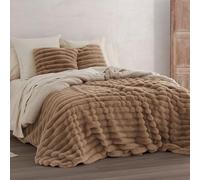 Burrito Blanco | Colcha edredón Invierno con Borreguillo | Cama de 105cm. (+Medidas Disponibles) | Diseño 438 | Color Camel (200x260cm.)