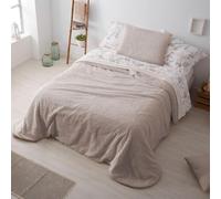 Burrito Blanco | Colcha edredón Invierno con Borreguillo | Cama de 105cm. (+Medidas Disponibles) | Diseño 439 | Color Beige (205x270 cm)