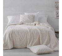 Burrito Blanco | Colcha edredón Invierno con Borreguillo | Cama de 80-90cm. (+Medidas Disponibles) | Diseño 439 | Color Crema (180x260cm.)