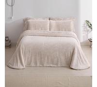 Burrito Blanco | Colcha edredón Invierno con Borreguillo | Cama de 90cm. (+Medidas Disponibles) | Diseño 441 | Color Crudo (180x260cm.)