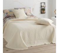 Burrito Blanco | Colcha Jacquard 100 | Colcha Verano Piqué 250x270cm (+ Medidas Disponibles)| para Cama de 150cm | Sin Relleno | Color Beige