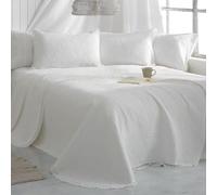 Burrito Blanco | Colcha Verano | Cama de 105cm. (+Medidas Disponibles) | Diseño 164 | Color Blanco (105x190/200cm.)