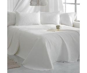 Burrito Blanco | Colcha Verano | Cama de 90cm. (+Medidas Disponibles) | Diseño 164 | Color Blanco (90x190/200cm.)