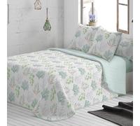 Burrito Blanco | Colchas Boutí | Cama de 90cm (+Medidas Disponibles) | Colcha de Primavera | Diseño 136 | Color Agua