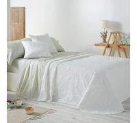 Burrito Blanco │ Colchas de Verano, Cama de 105 (+ Medidas Disponibles)│ Color Blanco │ Funda de cojín incluida │ Cotton Touch │ Diseño 150