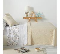 Burrito Blanco │ Colchas de Verano, Cama de 135 (+ Medidas Disponibles)│ Color Beige/Blanco │ 2 Fundas de cojín Incluidas │ Colcha Reversible │ Cotton Touch │ Diseño 152