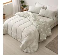 Burrito Blanco | Edredón Comforter | Cama de 150cm. (+Medidas Disponibles) | Diseño 263 | Color Menta (250x270 cm)