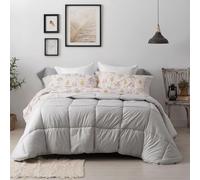 Burrito Blanco | Edredón Comforter | Cama de 90cm. (+Medidas Disponibles) | Diseño 266 | Color Greige (180x270cm.)