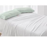 Burrito Blanco │ Funda de Almohada 45x110 cm │ Cama de 90 cm (+ Medidas Disponibles)│ Tejido de algodón 100%, Calidad percal, 180 Hilos │ Colección coordinable en 6 Colores │ Diseño 400 Menta