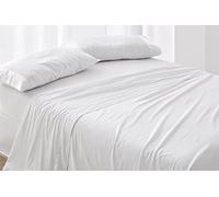 Burrito Blanco │ Funda de Almohada 45x125 cm │ Cama de 105 cm (+ Medidas Disponibles)│ Tejido de algodón 100%, Calidad percal, 180 Hilos │ Colección coordinable en 6 Colores │ Diseño 400 Blanco