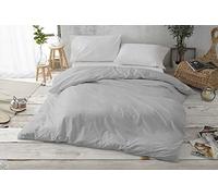 Burrito Blanco │ Funda nórdica 220x260 cm │ Cama de 135 cm (+ Medidas Disponibles)│ Tejido de algodón 100%, Calidad percal, 180 Hilos │ Colección coordinable en 6 Colores │ Diseño 400 Gris