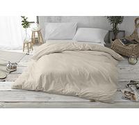 Burrito Blanco │ Funda nórdica 220x260 cm │ Cama de 135 cm (+ Medidas Disponibles)│ Tejido de algodón 100%, Calidad percal, 180 Hilos │ Colección coordinable en 6 Colores │ Diseño 400 Crudo