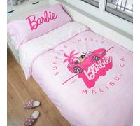 Burrito Blanco | Funda Nórdica Barbie 100% Algodón Cama 90 Rosa | Incluye Bajera y Funda de Almohada | Reversible | 144 Hilos | Tacto Suave | Larga Duración | Fabricado en España