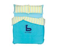 Burrito Blanco | Funda nórdica Cama 135| Funda para Edredón Nórdico 100% Algodón | Cama de 135x190/200 (+Medidas Disponibles) | Color Turquesa/Rayas