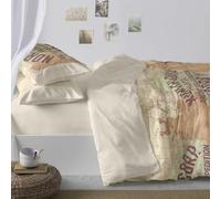 Burrito Blanco | Funda Nórdica Estampada Algodón Mezcla Cama 150-160 Tierra