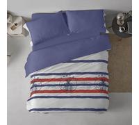 Burrito Blanco | Funda Nórdica Estampada Algodón Mezcla Cama 90 Azul Marino