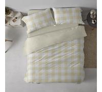 Burrito Blanco | Funda Nórdica Estampada Algodón/Poliéster Cama 105 Mostaza | Incluye Bajera y Funda de Almohada | 50% Algodón 50% Poliéster | 144 Hilos | Tacto Suave | Larga Duración