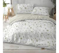 Burrito Blanco | Funda Nórdica Estampada Algodón/Poliéster Cama 135 Salvia | Incluye Bajera y Funda de Almohada | 50% Algodón 50% Poliéster | 144 Hilos | Tacto Suave | Larga Duración