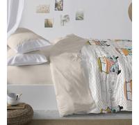Burrito Blanco | Fundas nórdicas Estampadas | Cama de 105cm. (+Medidas Disponibles) | Diseño 107 | Color Piedra (105x190/200cm.)