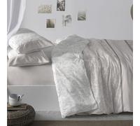 Burrito Blanco│Juego de Funda nórdica, Cama de 135 (+ Medidas Disponibles)│Poliéster 50% Algodón 50%│Fácil Planchado│Diseño 038, Gris