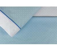 Burrito Blanco Juego de Sábanas 238 | Sábanas 150 | Cama Matrimonio | Sábana Algodón y Poliéster | Estampado de Topos | Color Azul