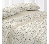 Burrito Blanco Juego de Sábanas 50% Algodón 50% Poliéster Cama 105 Mostaza