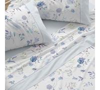 Burrito Blanco | Juego de Sábanas 50% Algodón 50% Poliéster Cama 135 Azul