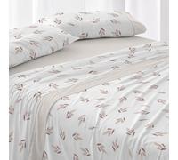 Burrito Blanco | Juego de sábanas Algodón | Cama de 105cm. (+Medidas Disponibles) | Diseño 632 | Color Beige (105x190/200cm.)