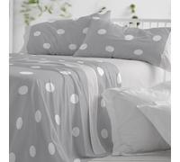 Burrito Blanco | Juego de sábanas Algodón | Cama de 135cm. (+Medidas Disponibles) | Diseño 627 | Color Gris (135x190/200cm.)