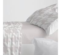 Burrito Blanco | Juego de sábanas Algodón | Cama de 135cm. (+Medidas Disponibles) | Diseño 631 | Color Quarzo (135x190/200cm.)