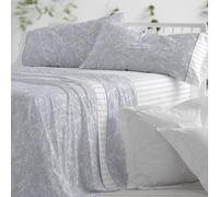 Burrito Blanco | Juego de sábanas Algodón | Cama de 150 a 160cm. (+Medidas Disponibles) | Diseño 636 | Color Azul (150-160x190/200cm.)