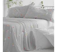 Burrito Blanco | Juego de sábanas Algodón | Cama de 180cm. (+Medidas Disponibles) | Diseño 629 | Color Gris (180x190/200cm.)