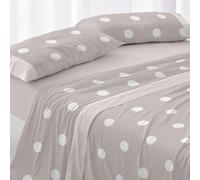 Burrito Blanco | Juego de sábanas Algodón | Cama de 90cm. (+Medidas Disponibles) | Diseño 627 | Color Arena (90x190/200cm.)