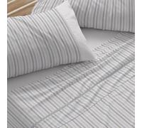 Burrito Blanco | Juego de sábanas Algodón | Cama de 90cm. (+Medidas Disponibles) | Diseño 628 | Color Gris (90x190/200cm.)