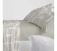 Burrito Blanco | Juego de sábanas Algodón | Cama de 90cm. (+Medidas Disponibles) | Diseño 630 | Color Laurel (90x190/200cm.)