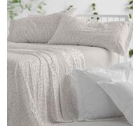 Burrito Blanco | Juego de Sábanas Algodón/Poliéster Cama 150-160 Greige