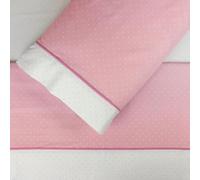 Burrito Blanco | Juego de sábanas,Cama de 105 cm (+ Medidas Disponibles) | Poliéster 50% Algodón 50% | Fácil Planchado | Diseño 238 Rosa