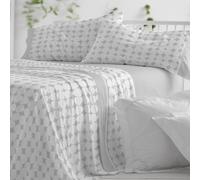 Burrito Blanco | Juego de sábanas | Cama de 105cm. (+Medidas Disponibles) | Diseño 139 | Color Gris (105x190/200cm.)