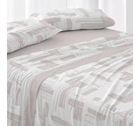 Burrito Blanco | Juego de sábanas | Cama de 105cm. (+Medidas Disponibles) | Diseño 142 | Color Nude (105x190/200cm.)
