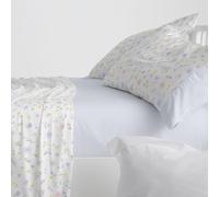 Burrito Blanco | Juego de sábanas | Cama de 105cm. (+Medidas Disponibles) | Diseño 538 | Color Cielo (105x190/200cm.)