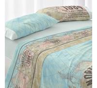 Burrito Blanco | Juego de sábanas | Cama de 135cm. (+Medidas Disponibles) | Diseño 101 | Color Mar (135x190/200cm.)