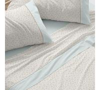 Burrito Blanco | Juego de sábanas | Cama de 135cm. (+Medidas Disponibles) | Diseño 539 | Color Agua (135x190/200cm.)