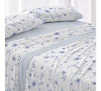 Burrito Blanco | Juego de sábanas | Cama de 150 a 160cm. (+Medidas Disponibles) | Diseño 048 | Color Azul (150-160x190/200cm.)